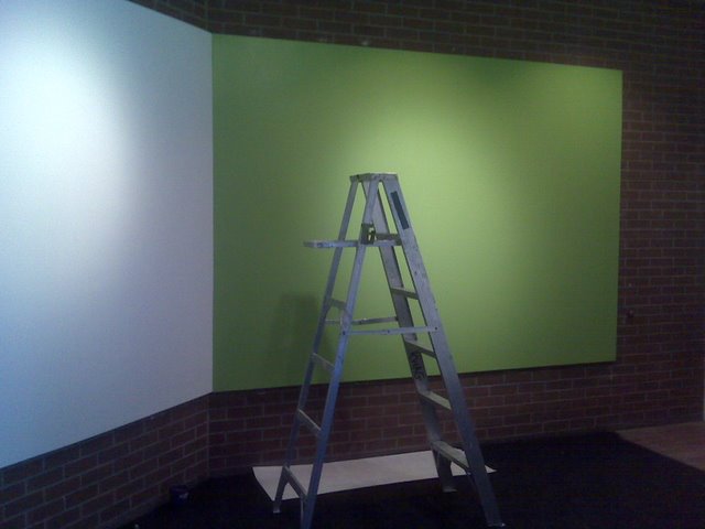 The new green wall, waiting for logos